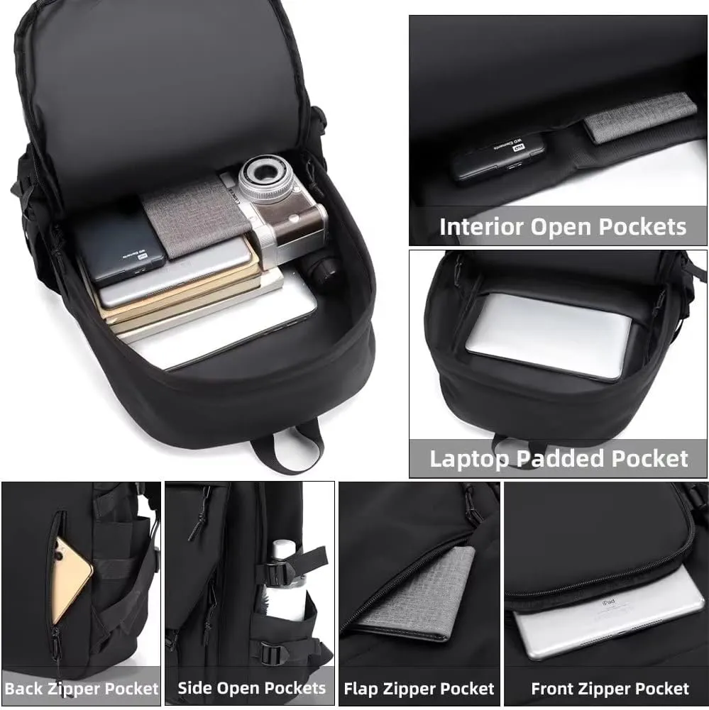 Mudono Laptop Backpack Casual Waterproof Daypack Lightweight Travel Rucksack Large Work Backpack with Laptop Compartment