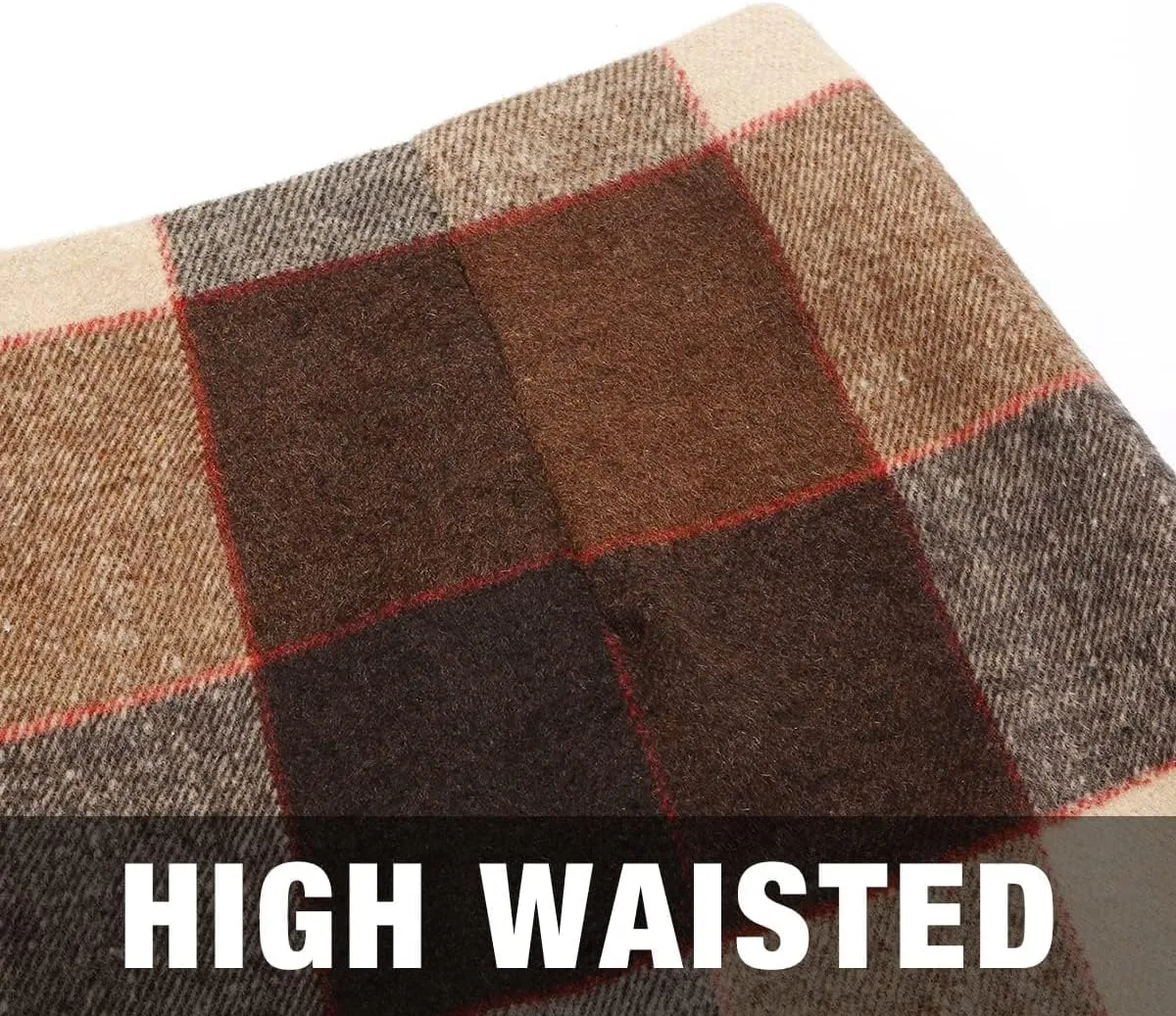 Mywinway Plaid Mini Skirt for Women Fall Winter High Waist A Line Bodycon Pencil Fall Skirts