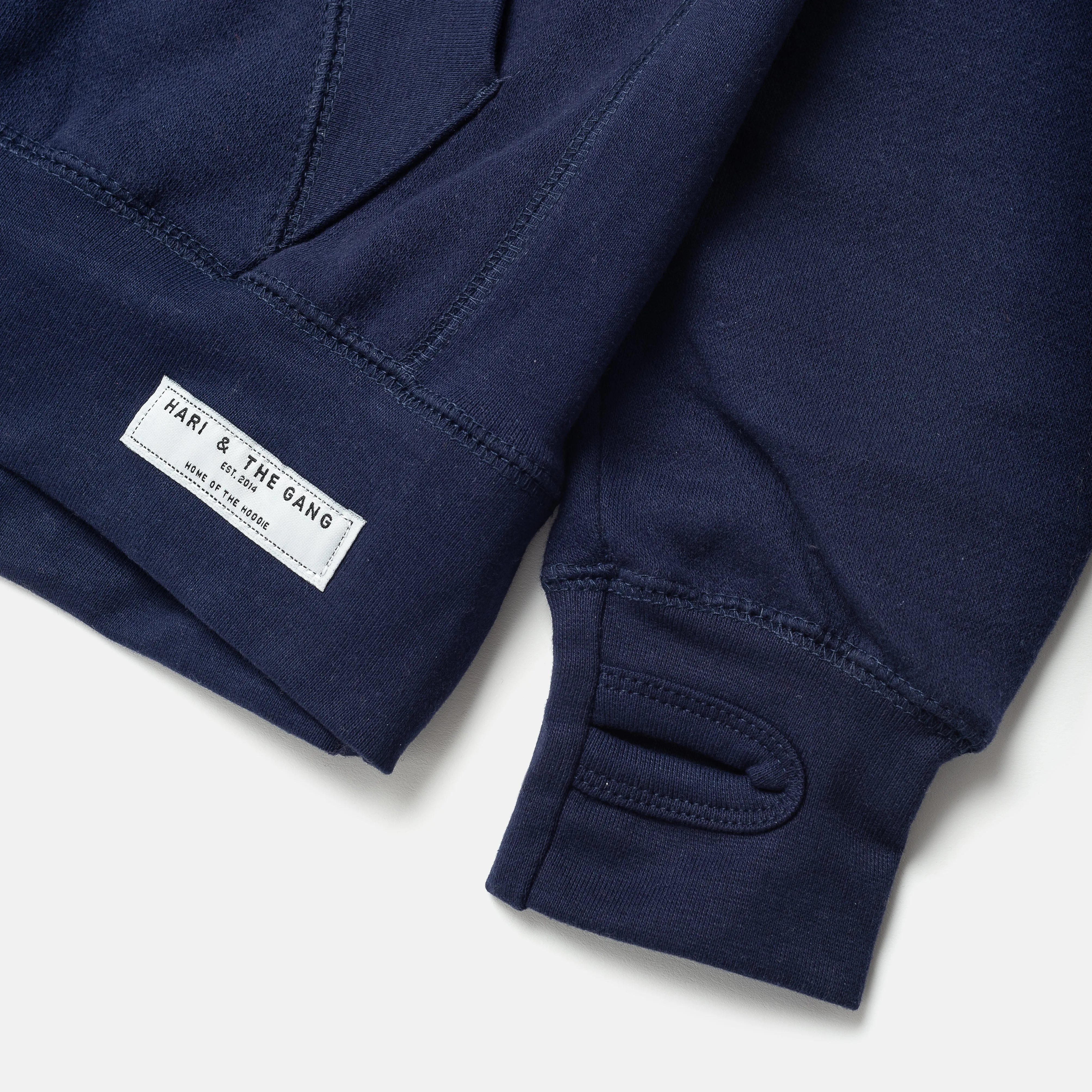 Navy Pink Hello Cowl Neck Hoodie