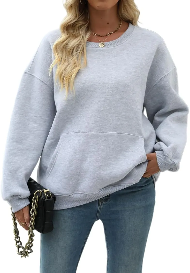 Nfison Womens Oversized Hoodies Sweatshirts Long Sleeve Casual Sweater Pullover Fall Outfits with Pocket