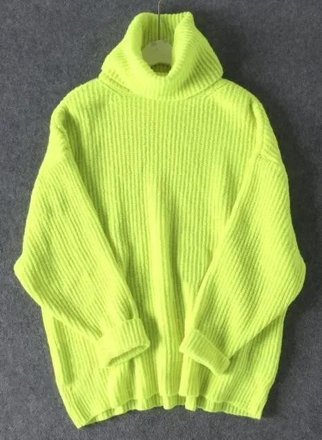 Oversized Sweater 2019 Winter Women Turtleneck Oversized Sweaters