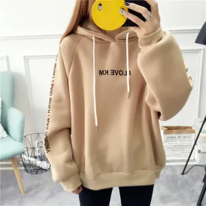 Oversized Sweater Letter Hoodies Women Printed Fashion Pullovers