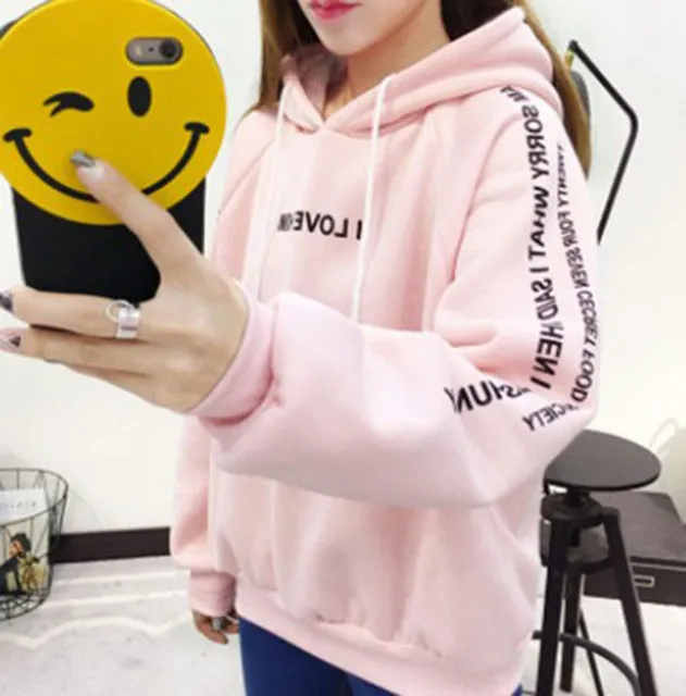 Oversized Sweater Letter Hoodies Women Printed Fashion Pullovers