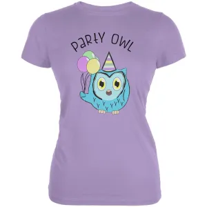 Party Owl Funny Cute Juniors Soft T Shirt