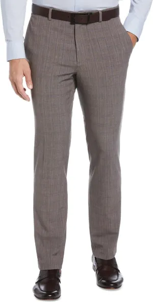 Perry Ellis Mens Slim Fit Stretch Dress Pants Gray 34/32