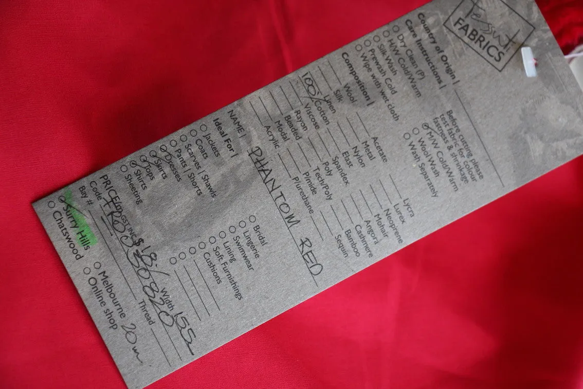Phantom Red Poplin