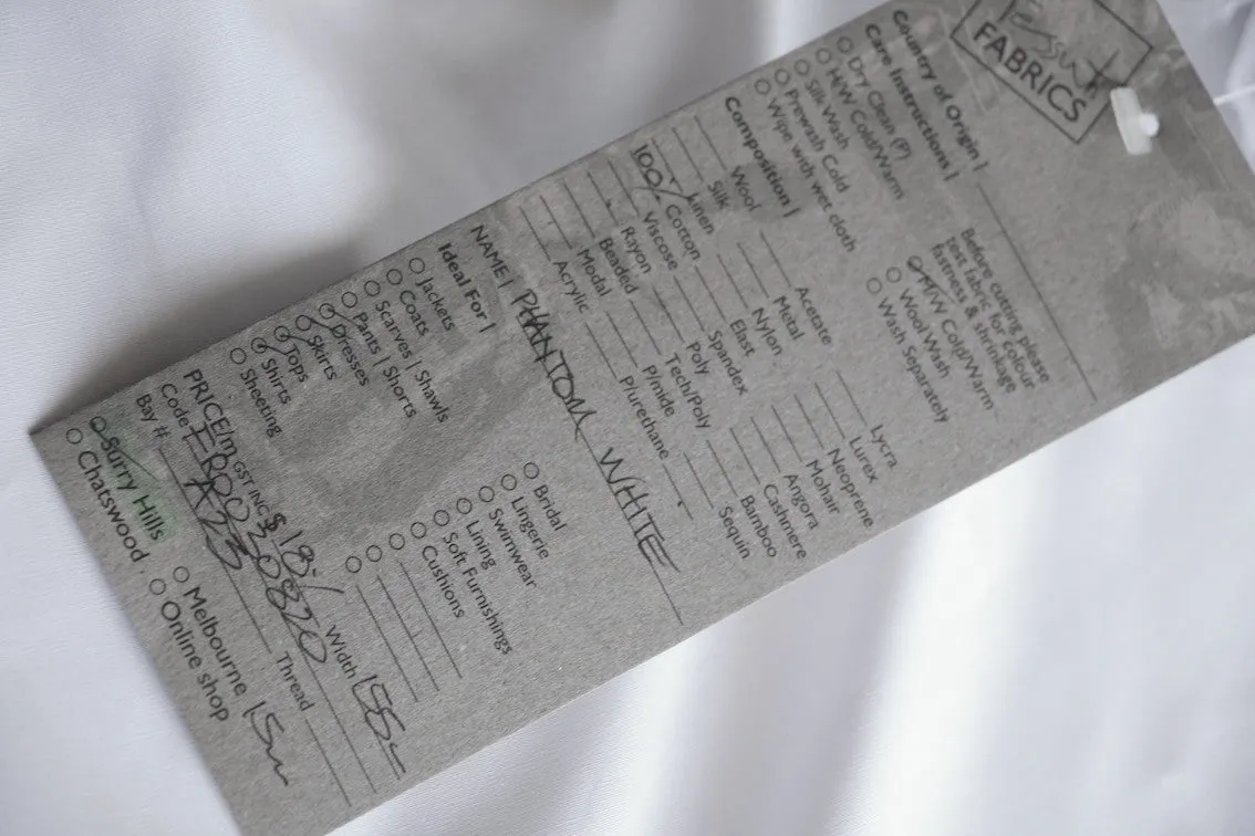 Phantom White Poplin