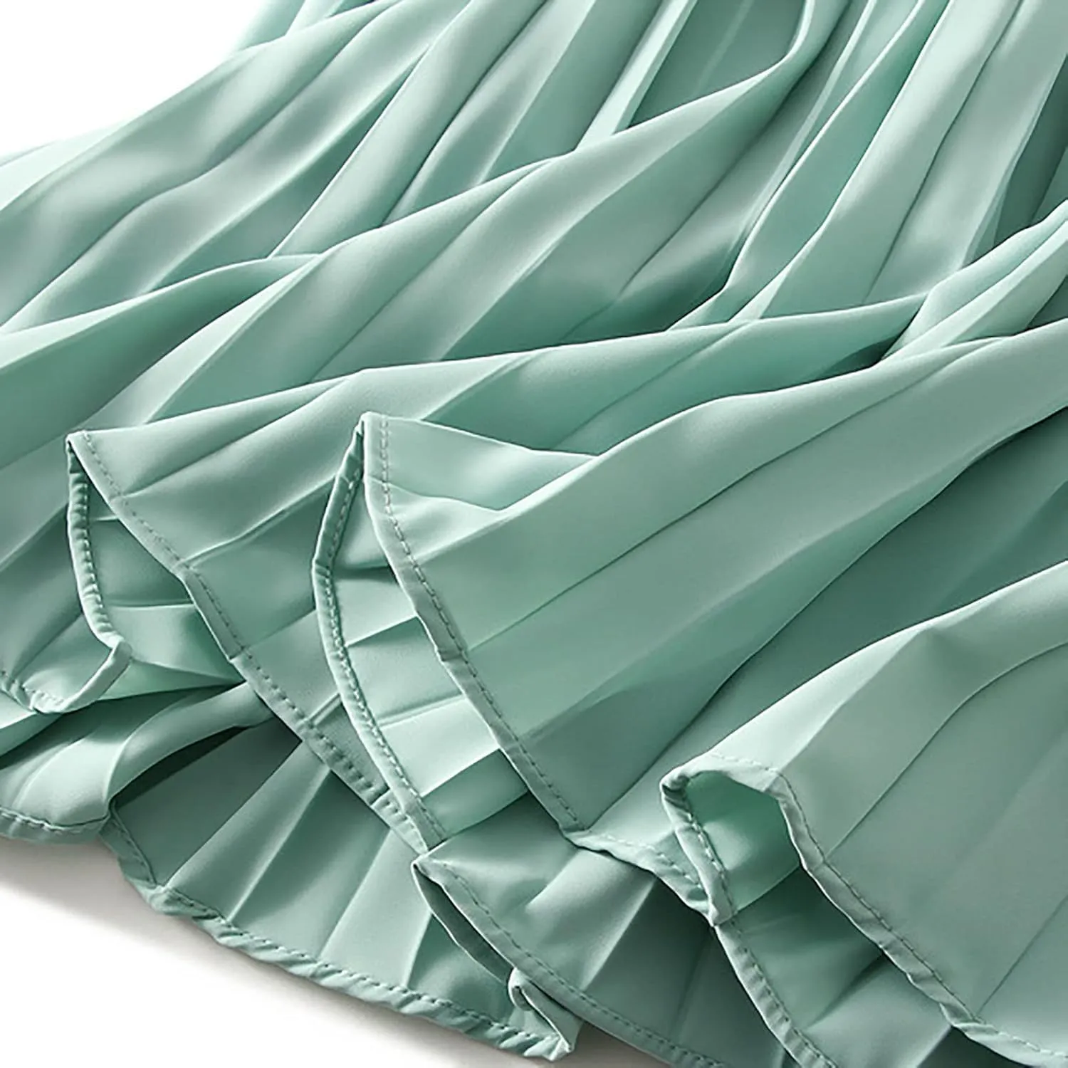 Pleated Skirts for Women 2024 Solid Color Spring Fall Midi Skirt High Waist A-Line Half Skirt Casual Flowy Skirts