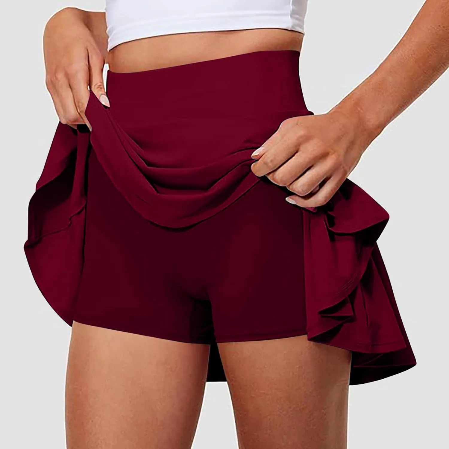Plus Size Pleated Tennis Skorts for Women High Waisted Athletic Golf Yoga Running Skirts Summer Workout Mini Dress