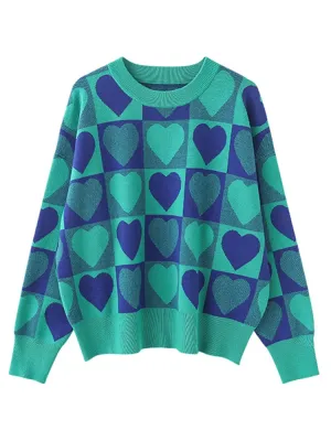 Print Knitted Long Sleeve Womens Oversized Sweaters Autumn Wintr 2023 Harajuku Fashion Jumper Ladies Y2K Casual Pullover C-086