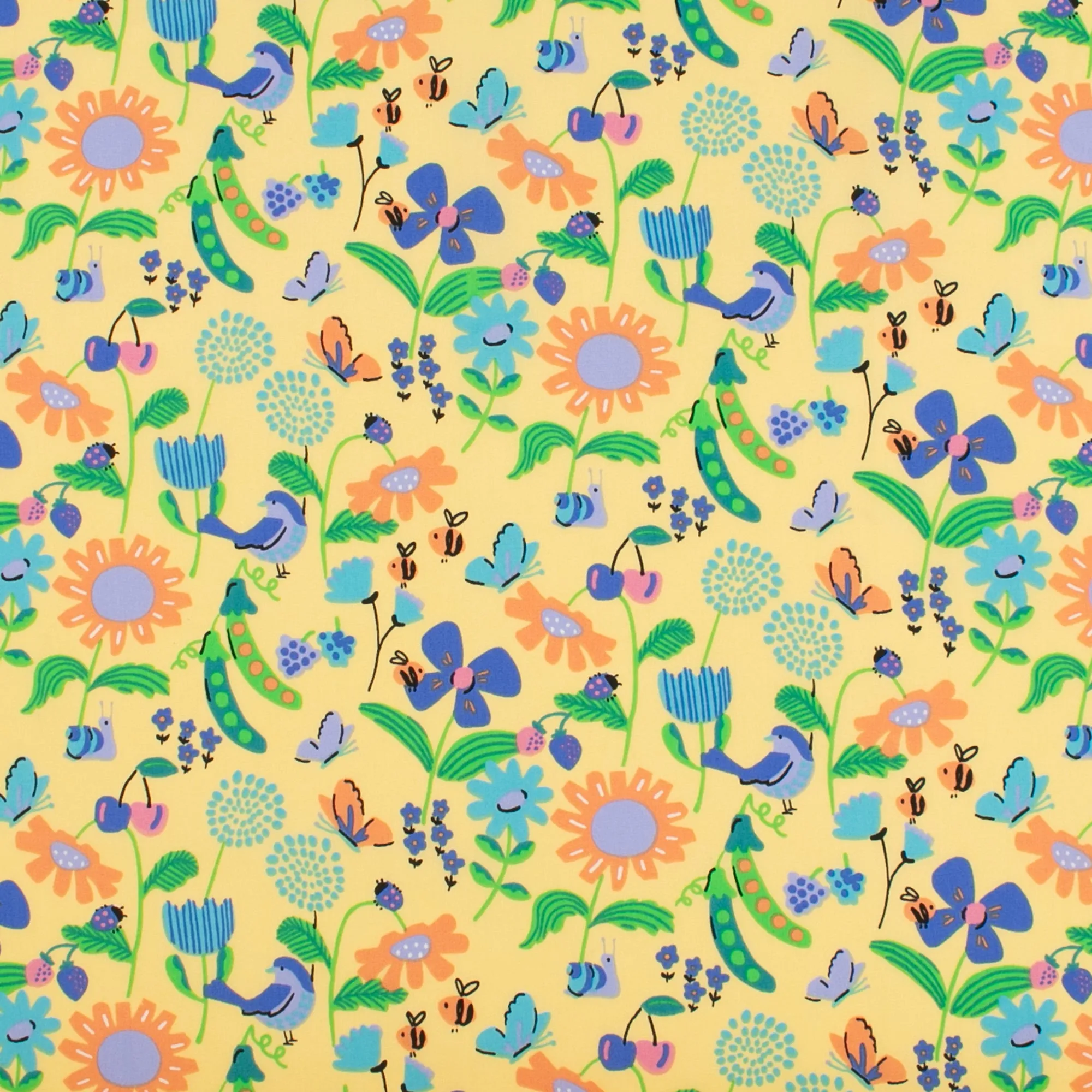 Printed Poplin - HULA-HOOP - 008 - Banana