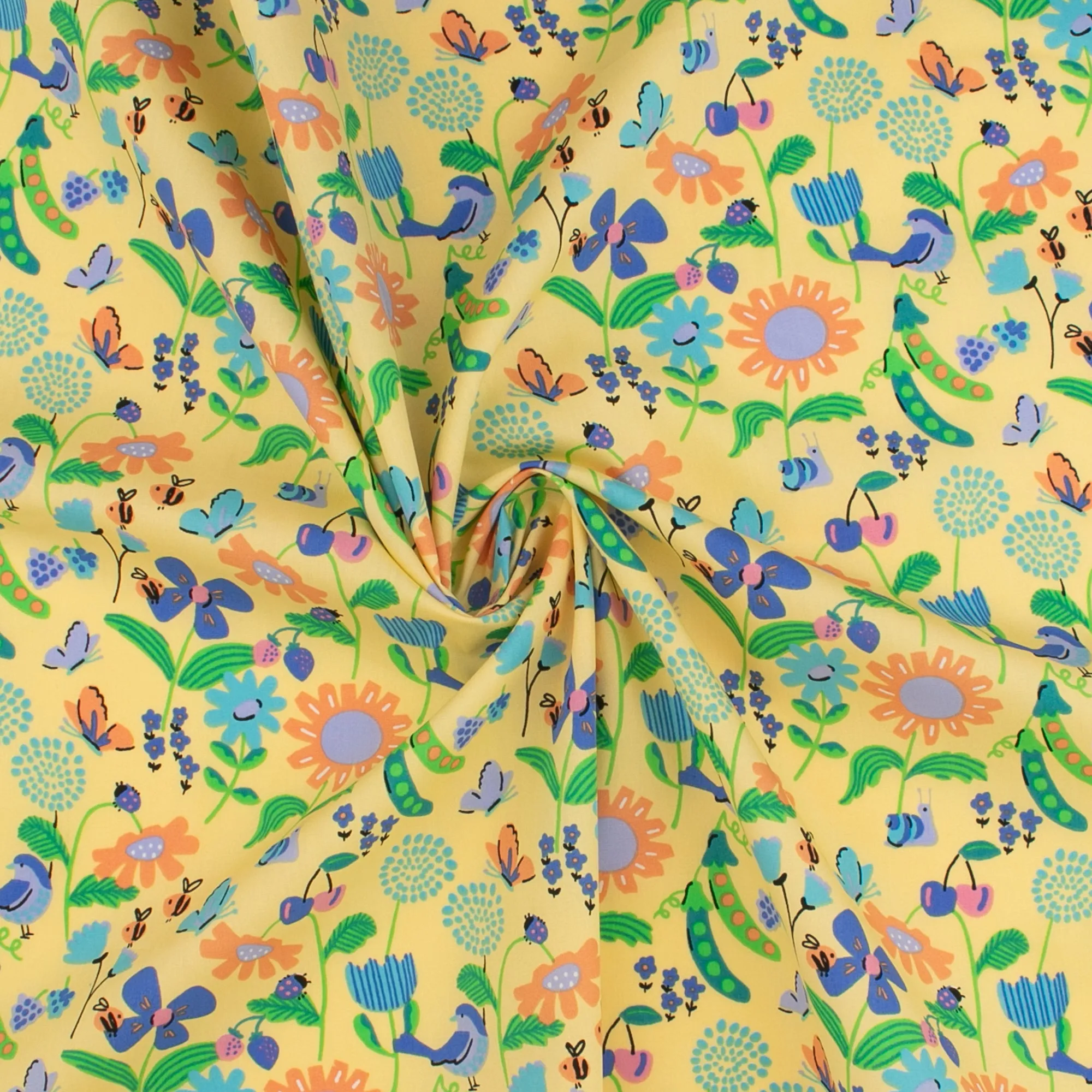 Printed Poplin - HULA-HOOP - 008 - Banana