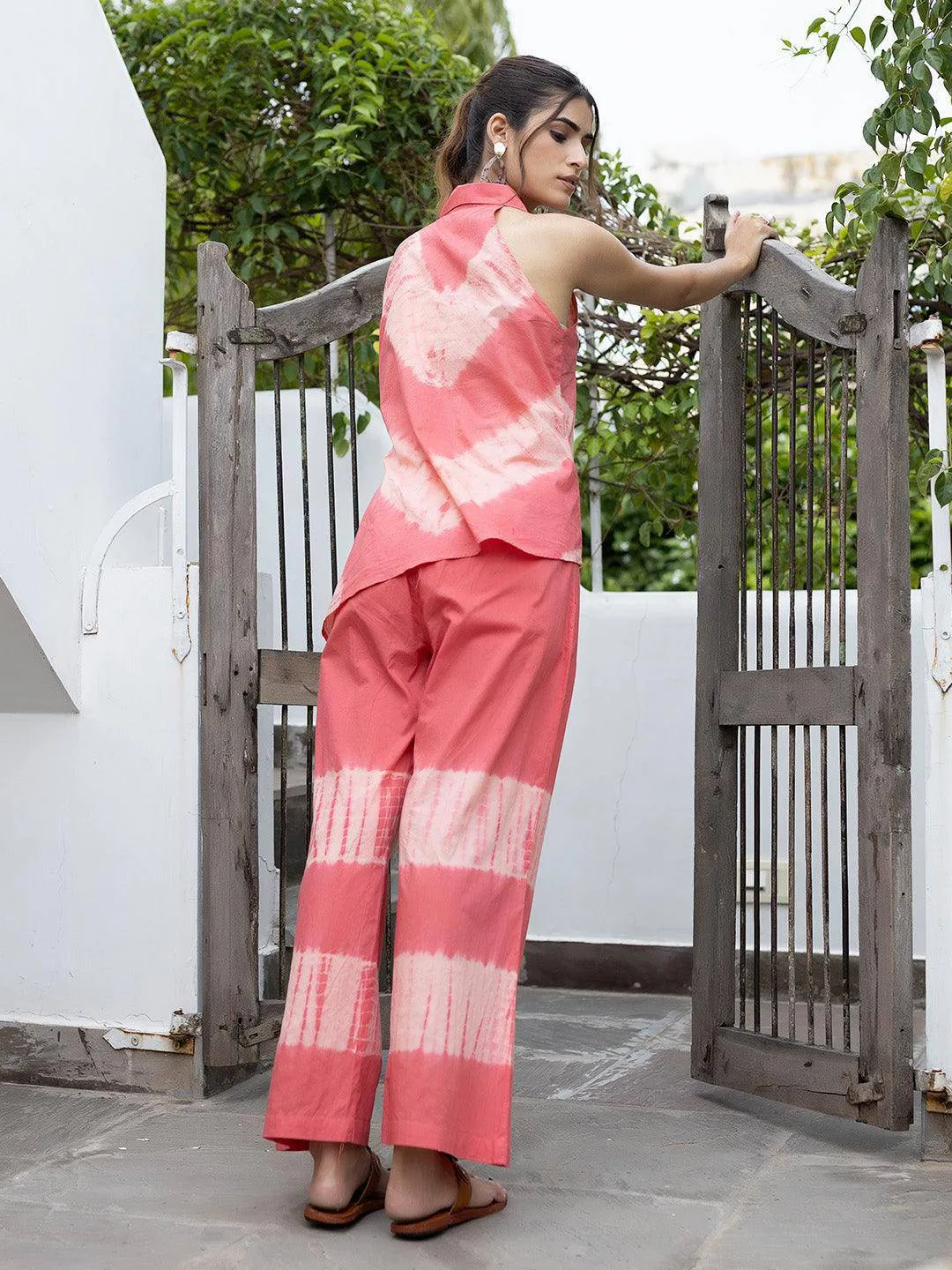 RAGAVI Peach Tie-Dye Co-Ord Set