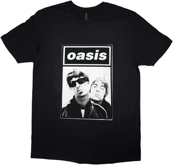 Rock Off officially licensed products Oasis Noel and Liam Boxed Photo T Shirt