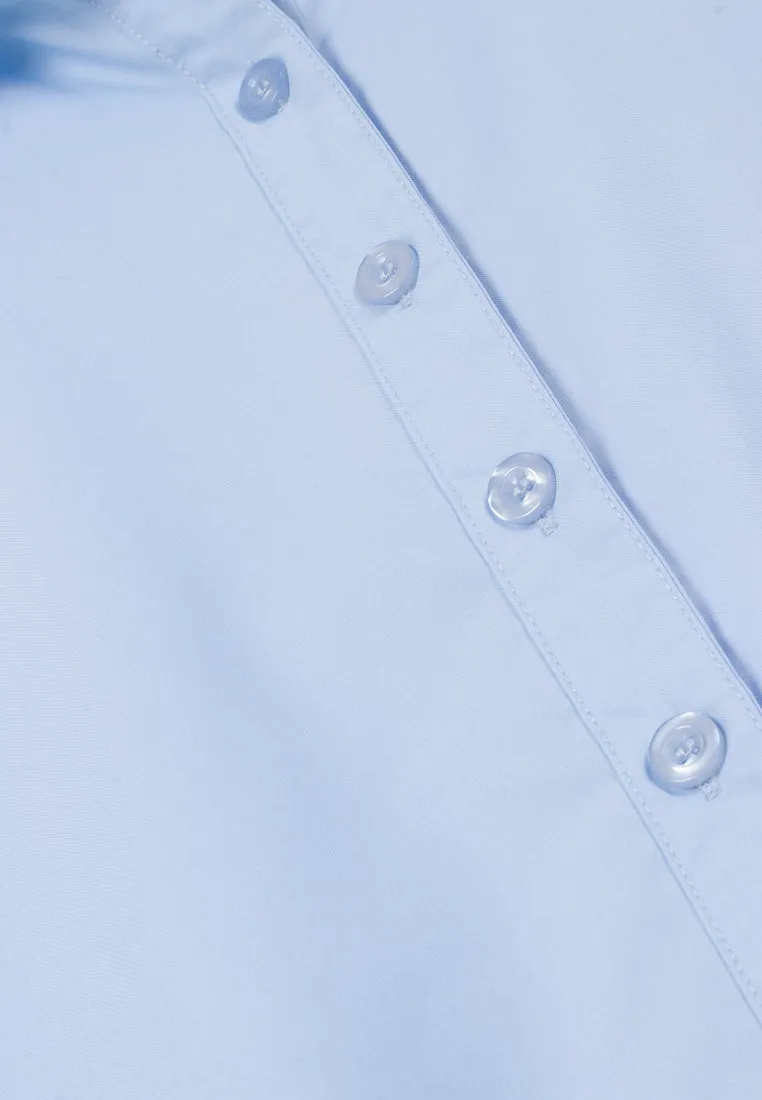 Sandie Short Sleeve Basic Work Shirt - White