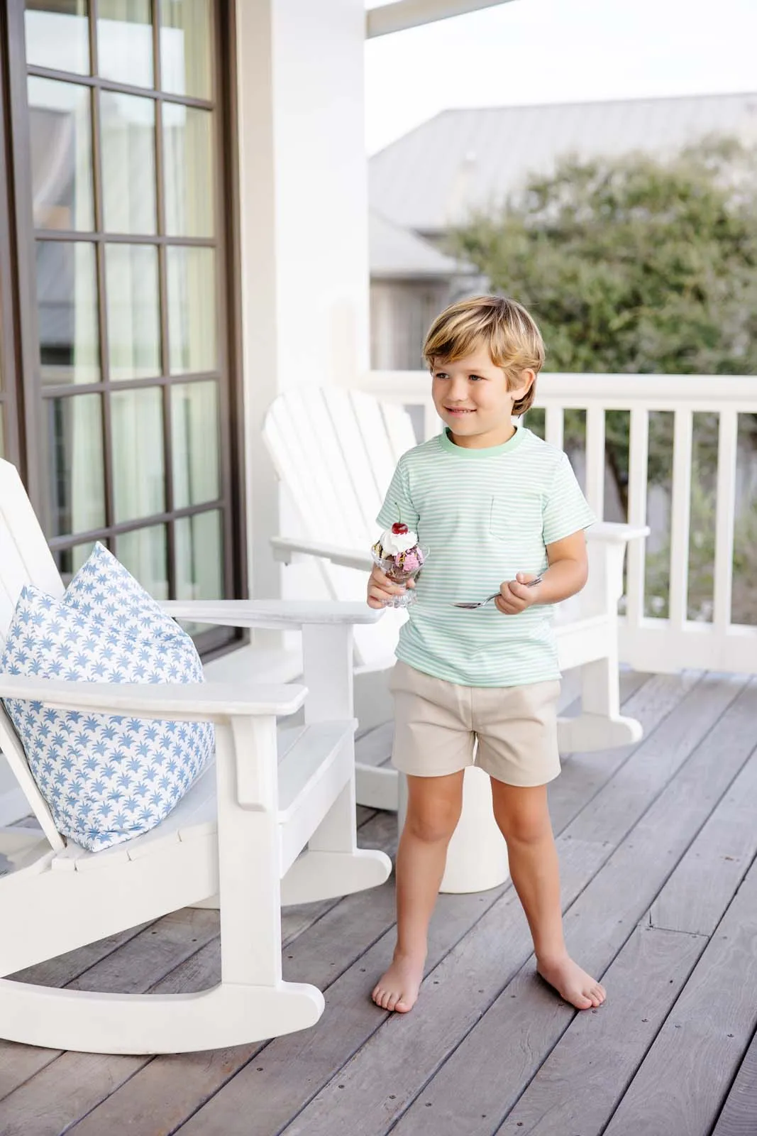 Sheffield Shorts - Keeneland Khaki with Keeneland Khaki Stork