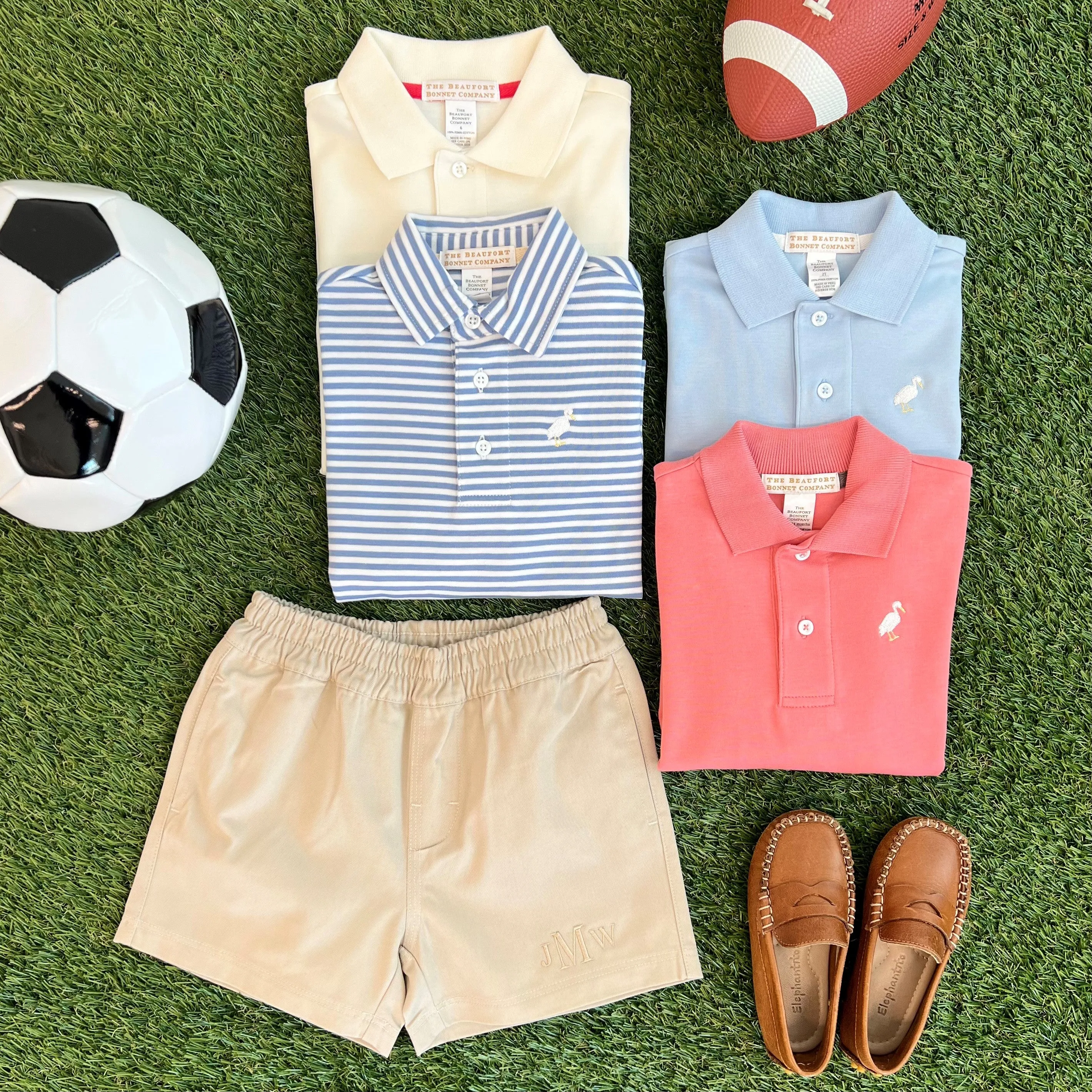 Sheffield Shorts - Keeneland Khaki with Keeneland Khaki Stork