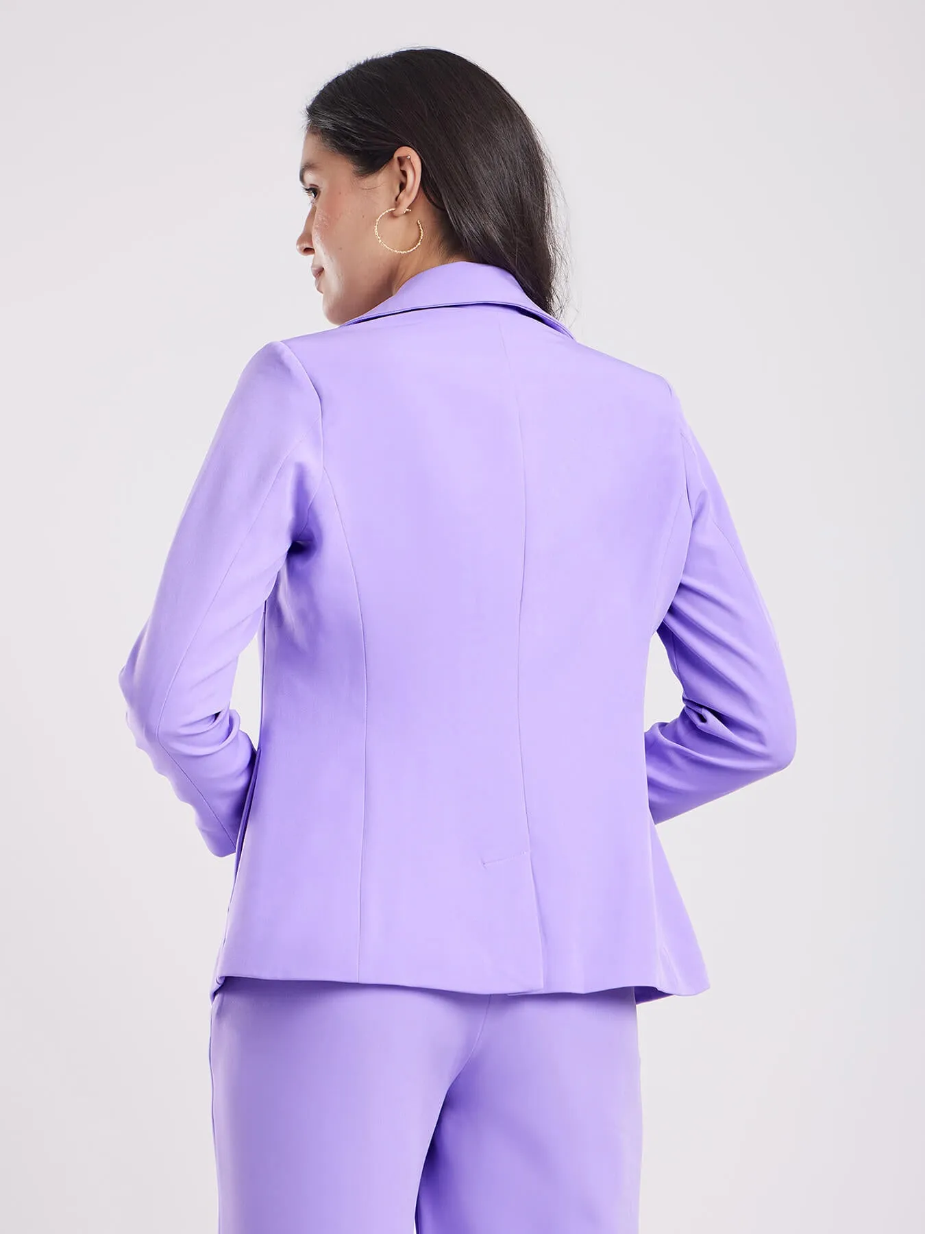Single Breasted Blazer - Lilac