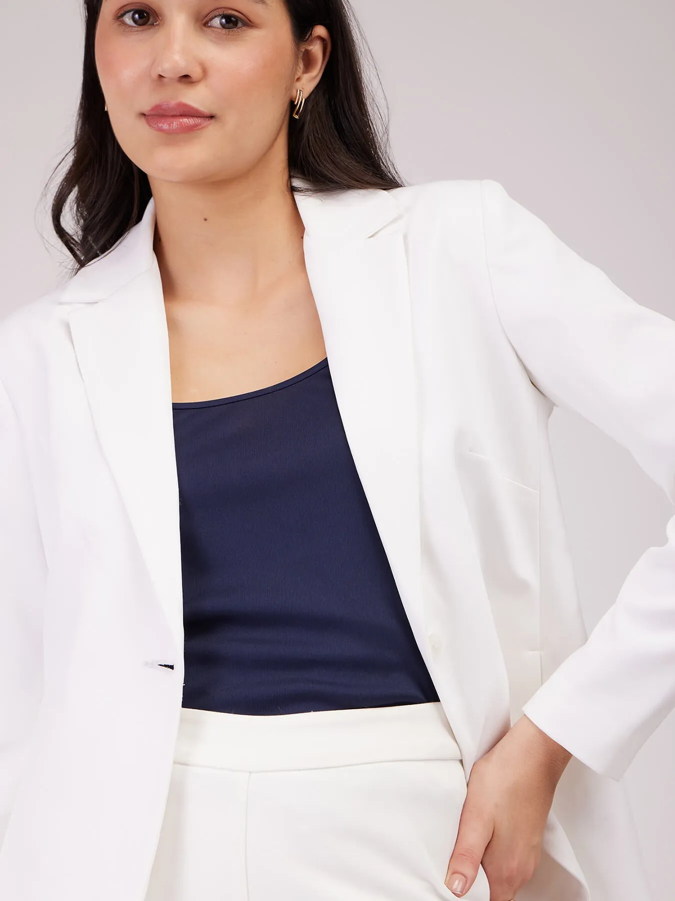 Single Breasted Blazer - Off White