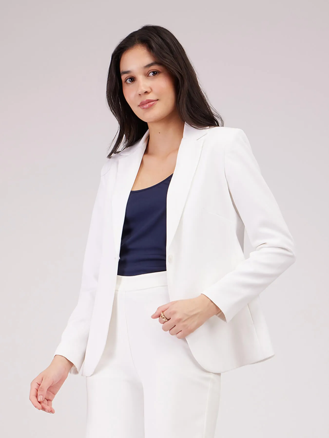 Single Breasted Blazer - Off White