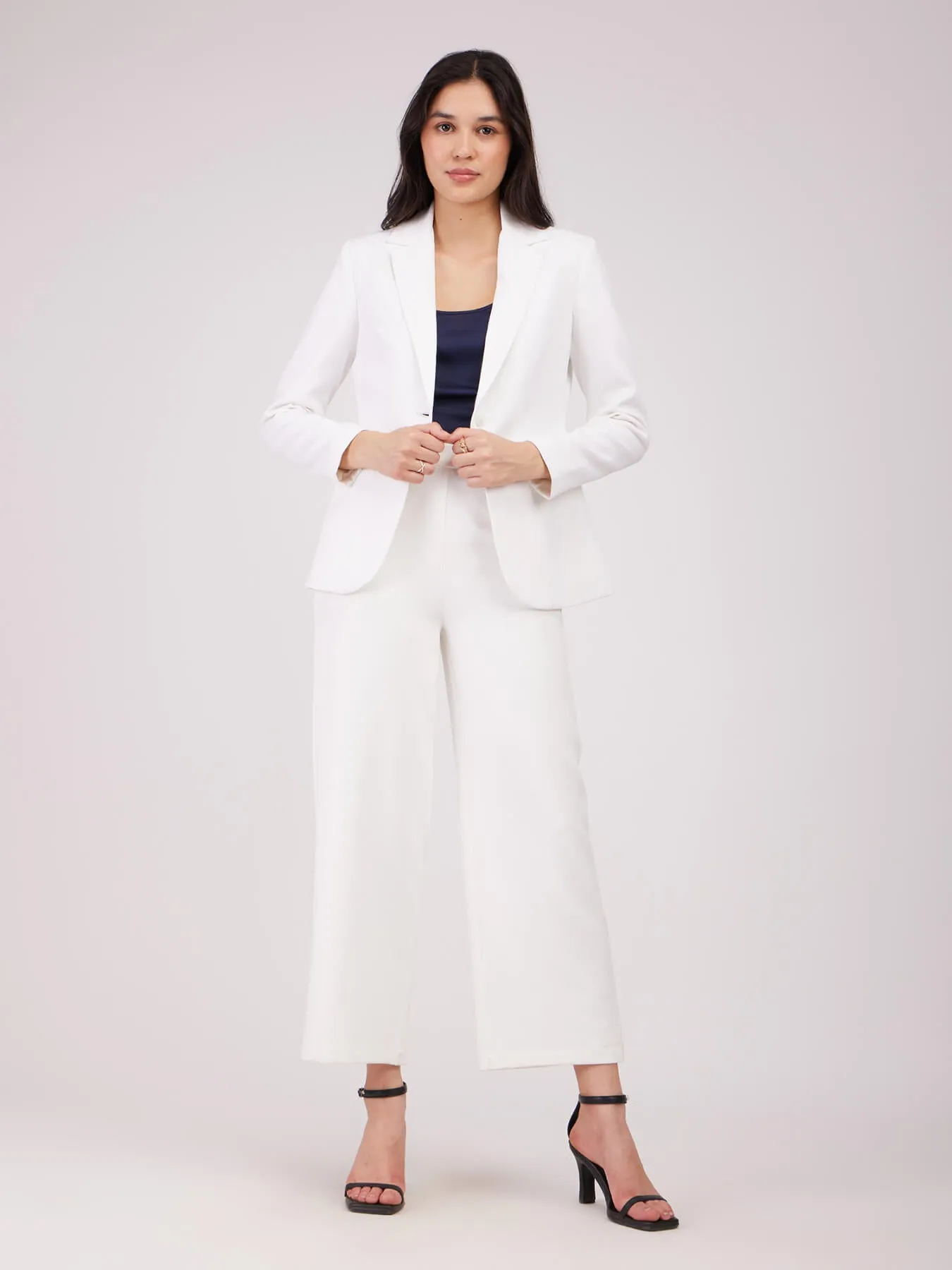 Single Breasted Blazer - Off White