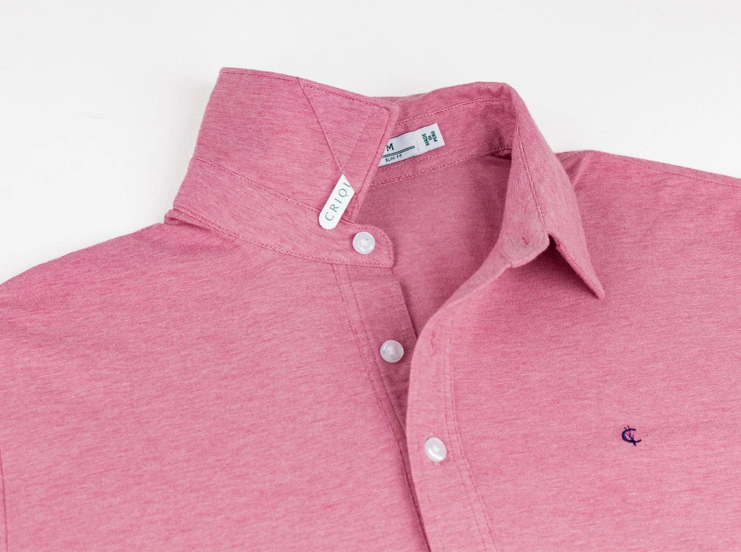 Slim Fit Top-Shelf Range Polo - Rose Microstripe