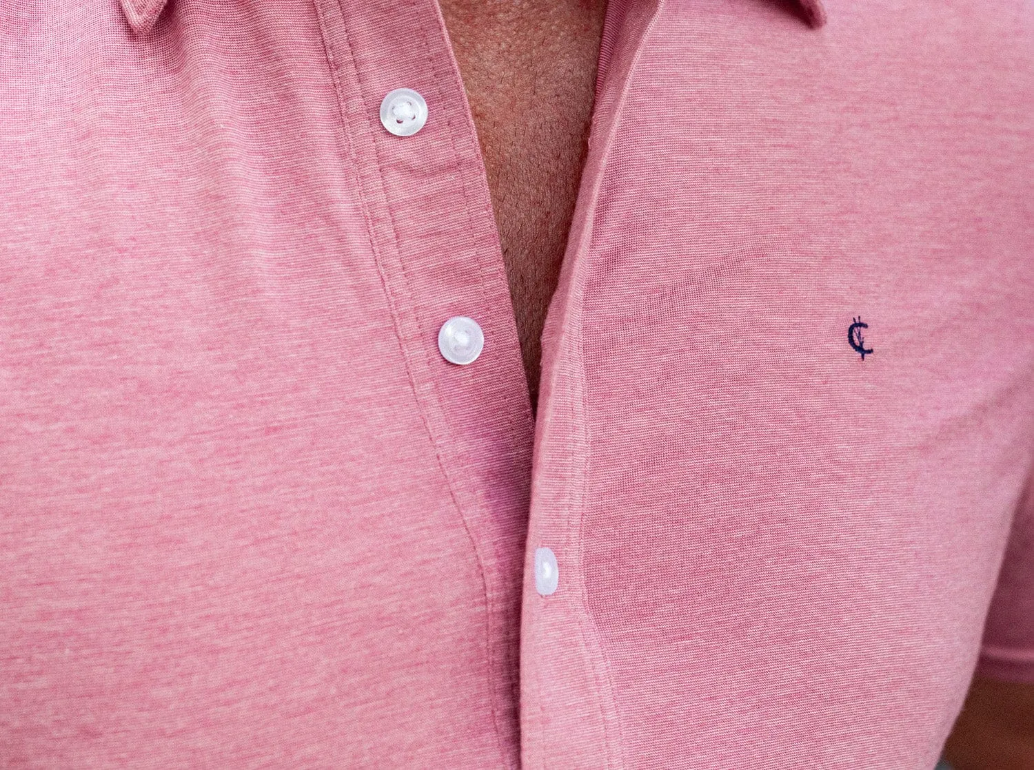 Slim Fit Top-Shelf Range Polo - Rose Microstripe