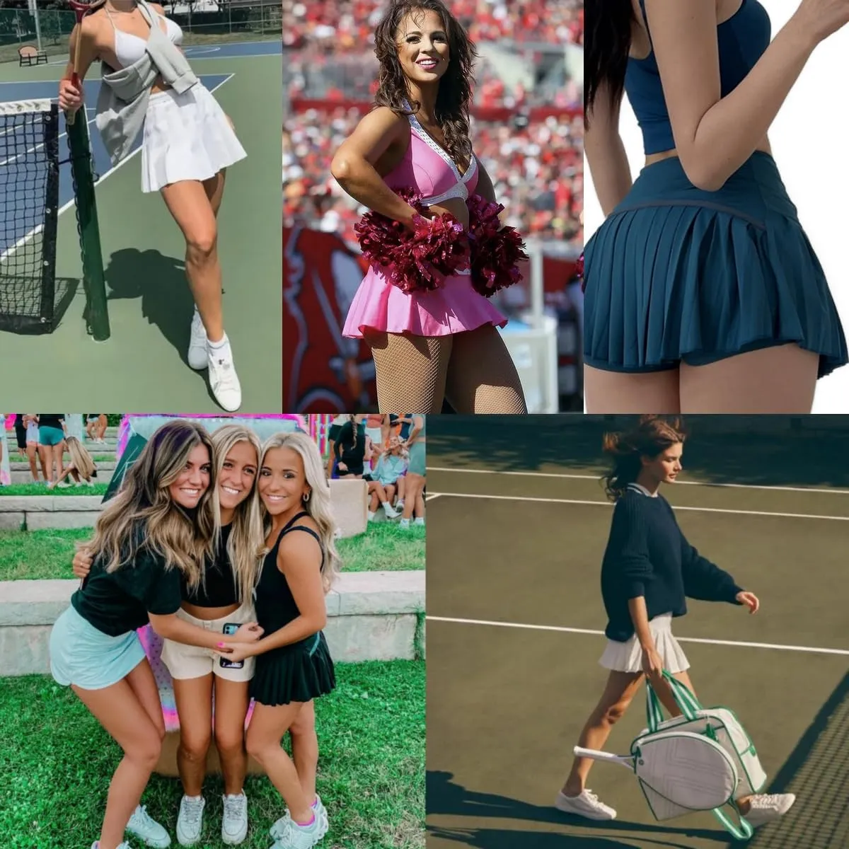 Sobrisah Women Tennis Skirts with Pocket Pleated Golf Skirts Workout Running Athletic Skorts Mini Skirt