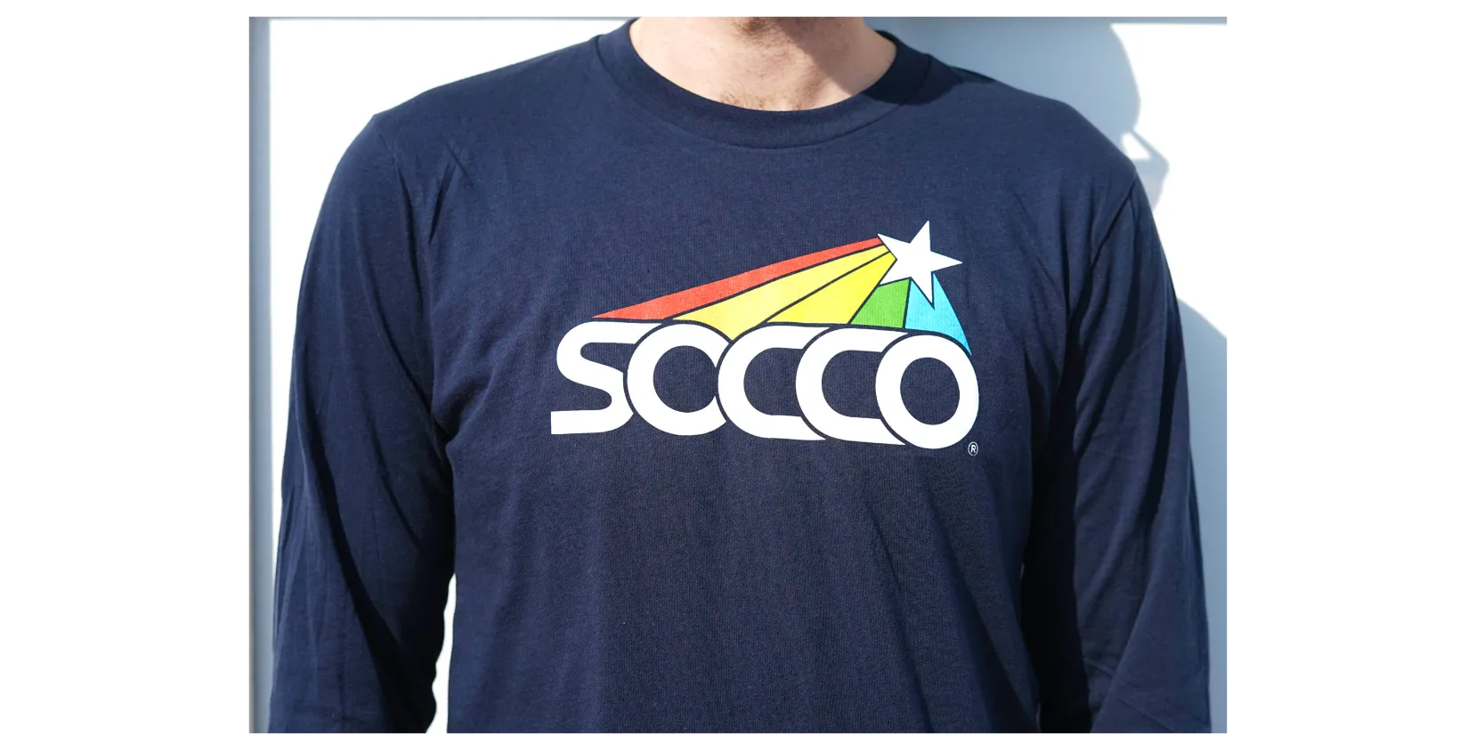 SOCCO Star Long Sleeve Tee - Navy