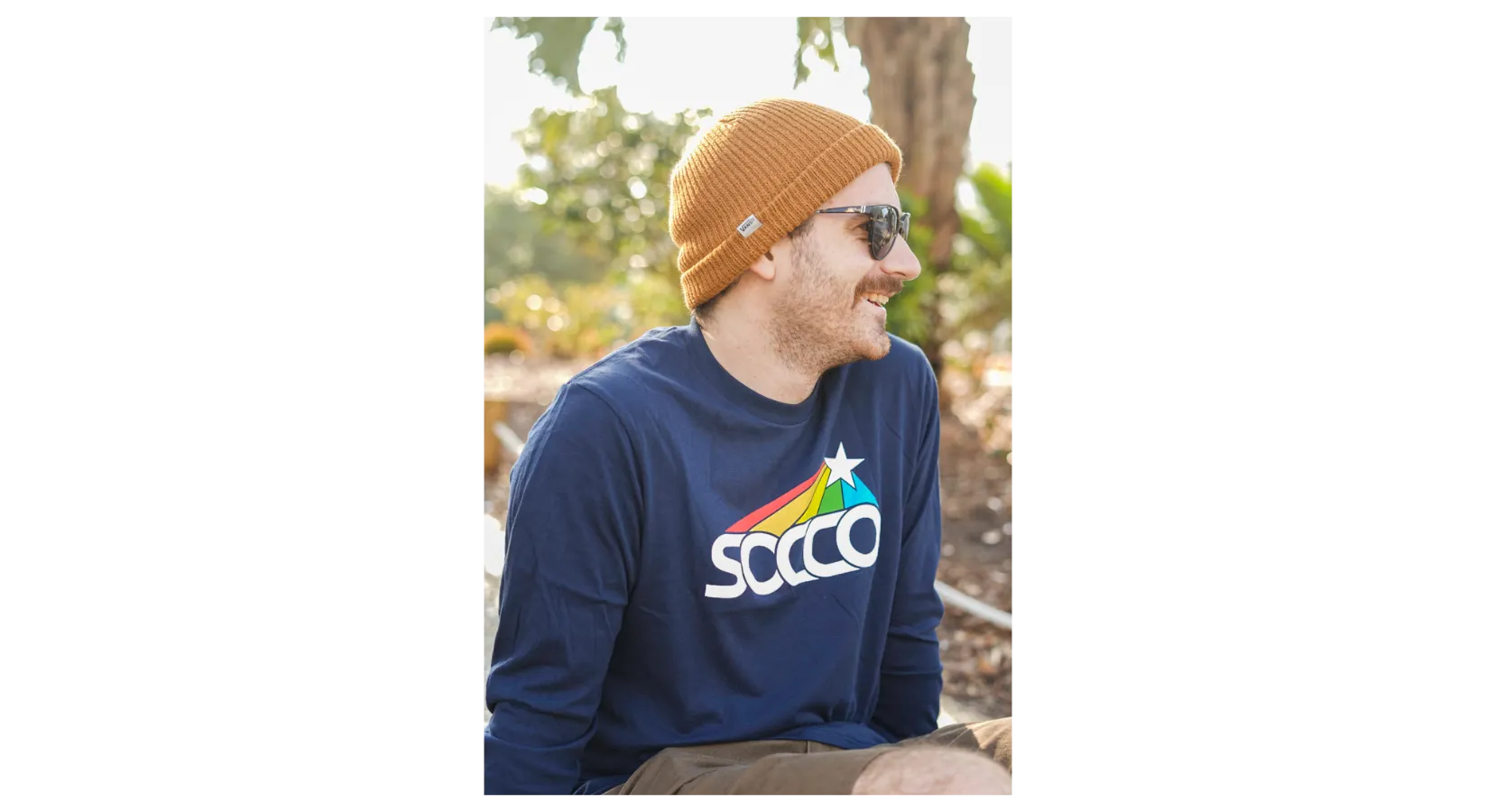 SOCCO Star Long Sleeve Tee - Navy