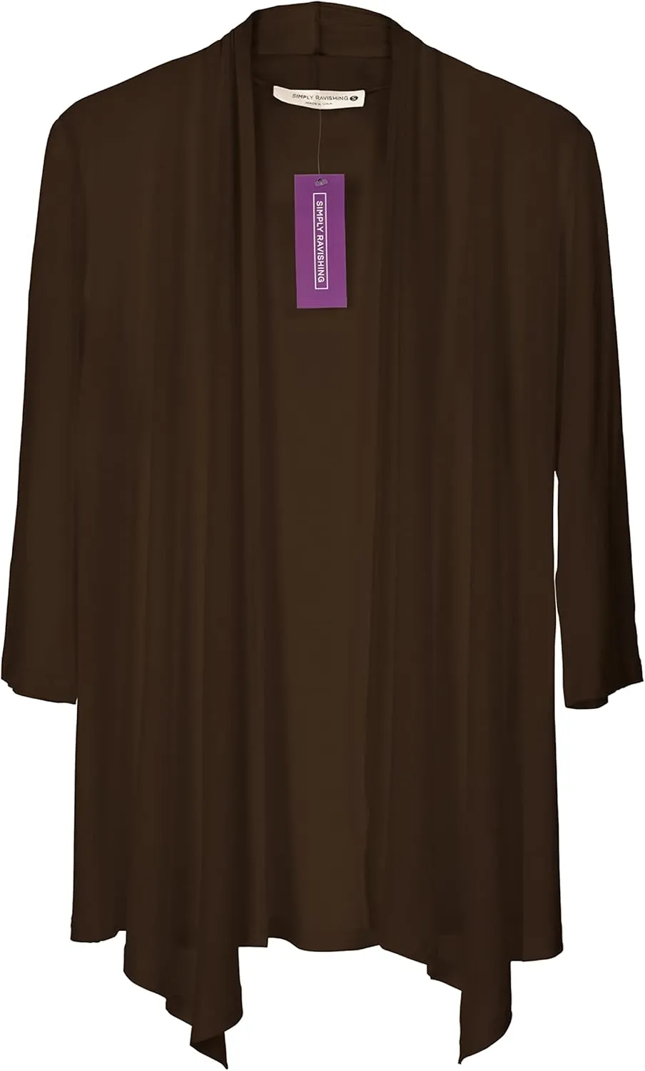 SR Women's Plus Size Basic Various Sleeve Open Cardigan (Size: 1X-5X)