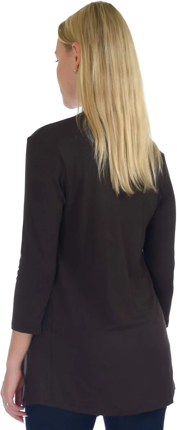 SR Women's Plus Size Basic Various Sleeve Open Cardigan (Size: 1X-5X)