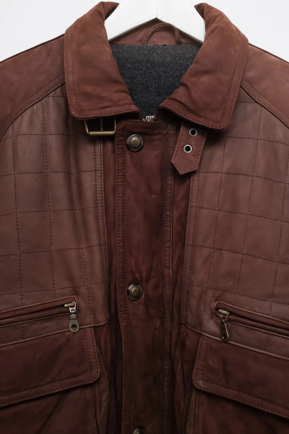 SUEDE LEATHER BROWN VINTAGE BOMBER JACKET