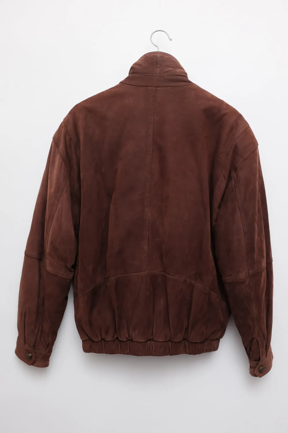 SUEDE LEATHER BROWN VINTAGE BOMBER JACKET