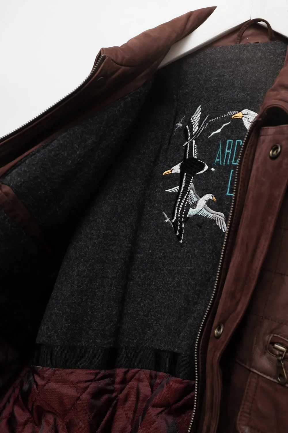 SUEDE LEATHER BROWN VINTAGE BOMBER JACKET