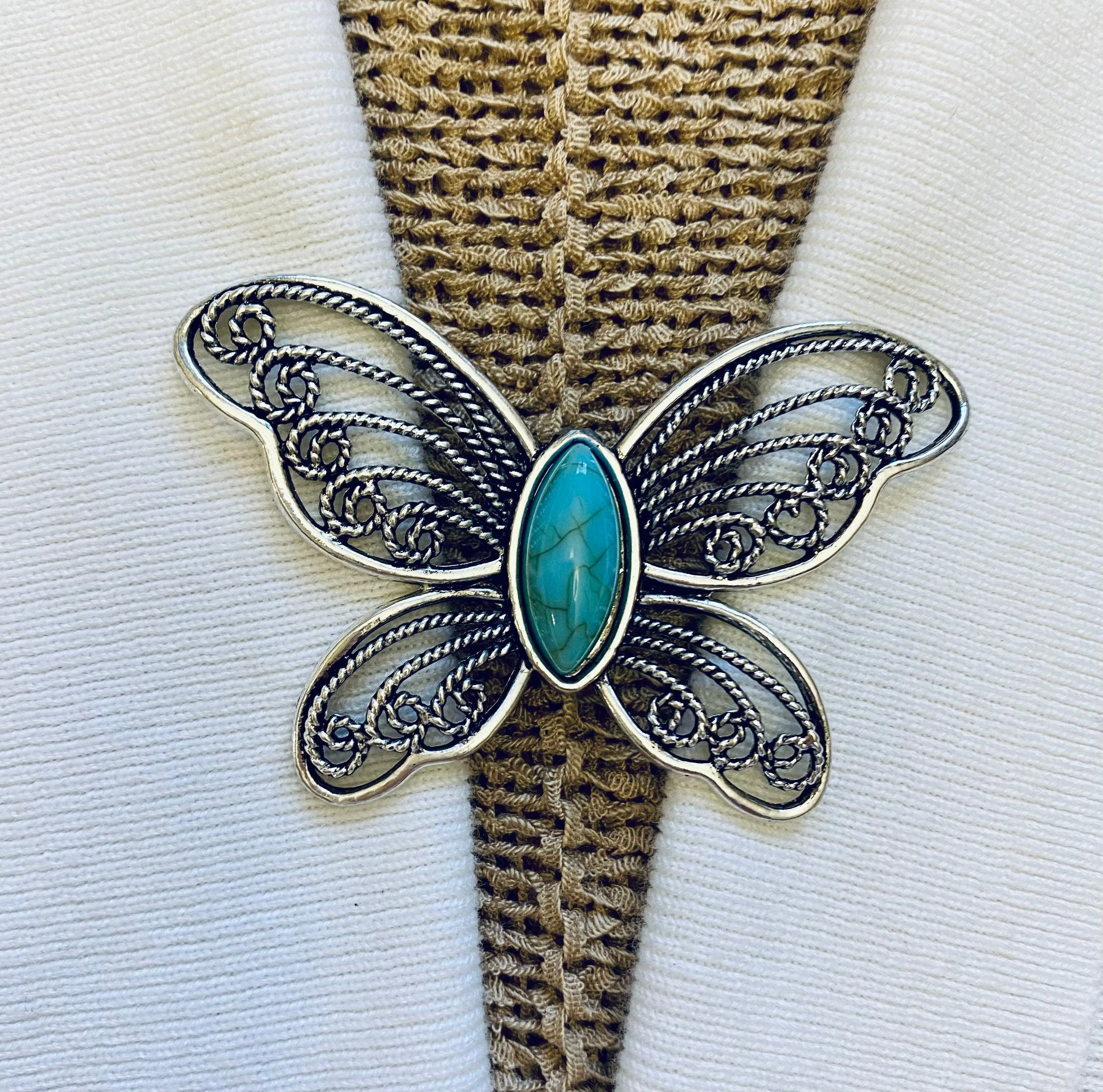 Sweater Clips Silver Turquoise Butterfly Sweater Clip Cardigan Clasp Gift Gifts for Her by Fabulici