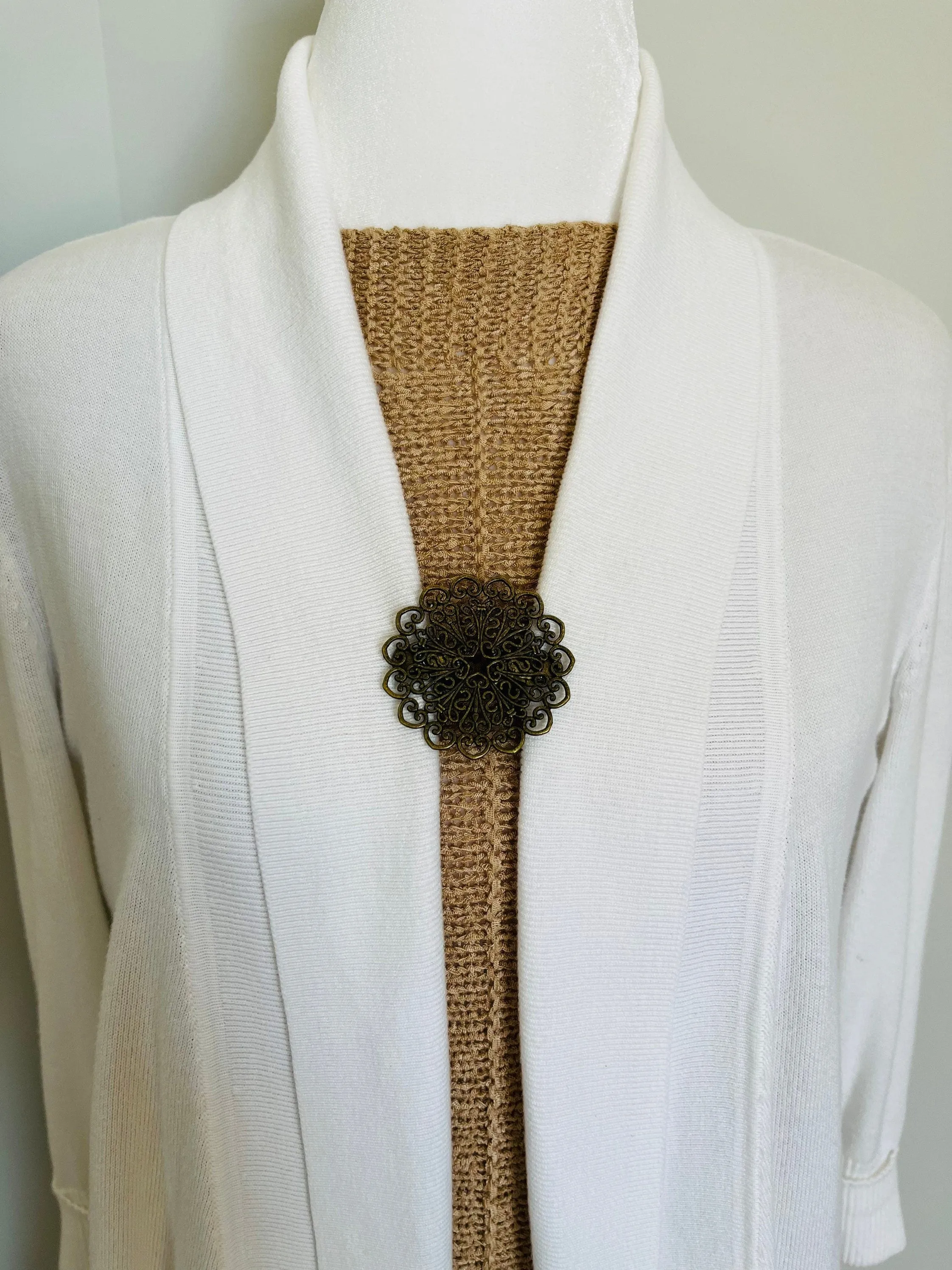 Sweater Clips Swirl Heart Sweater Clip Star Cardigan Clasp Shawl Pin Bronze Cloak Clasp Jewelry Gift Gifts for Her by Fabulici