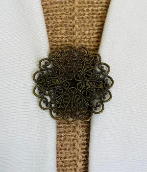 Sweater Clips Swirl Heart Sweater Clip Star Cardigan Clasp Shawl Pin Bronze Cloak Clasp Jewelry Gift Gifts for Her by Fabulici