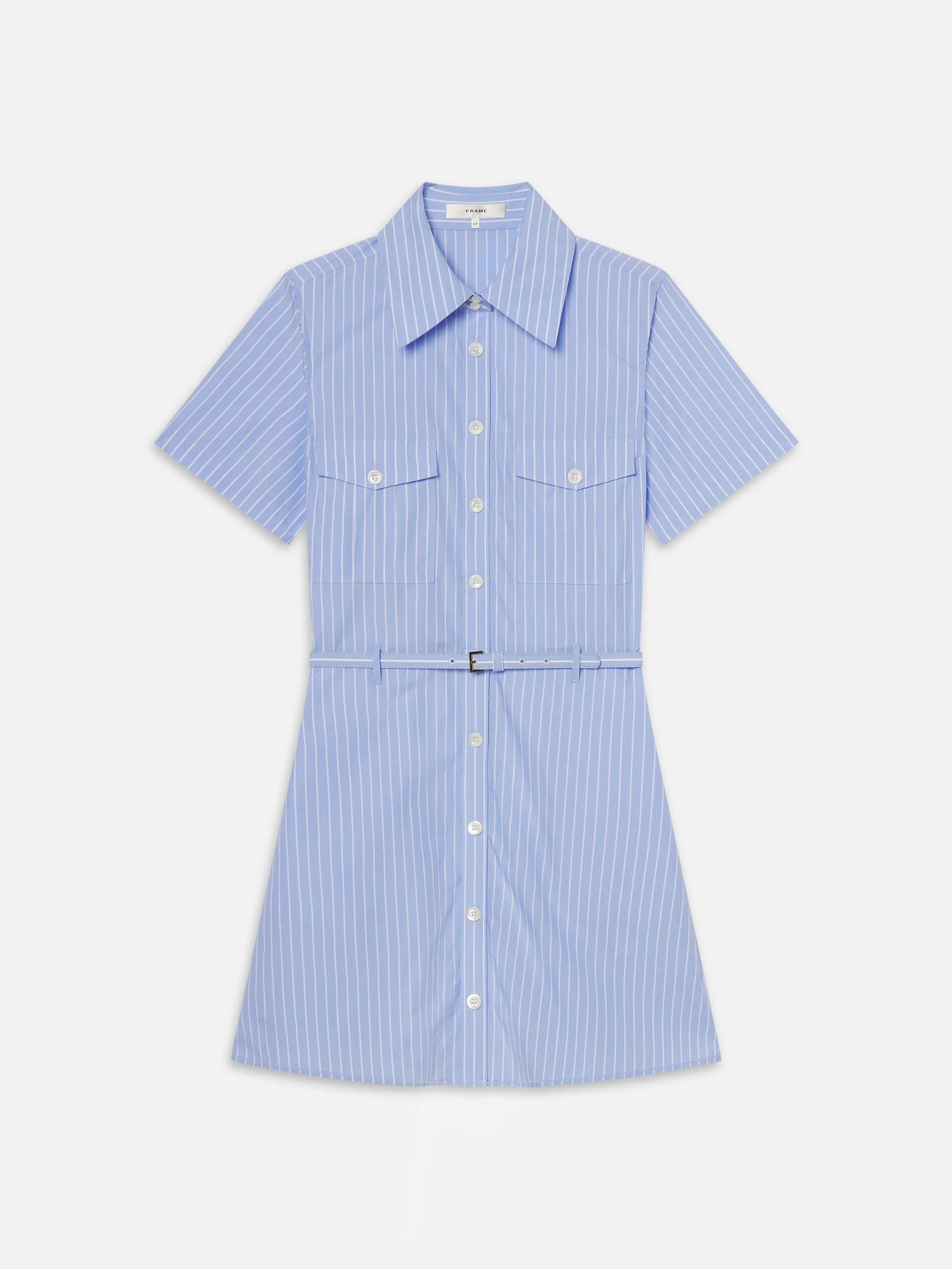The Striped Safari Dress -- Oxford Blue Multi