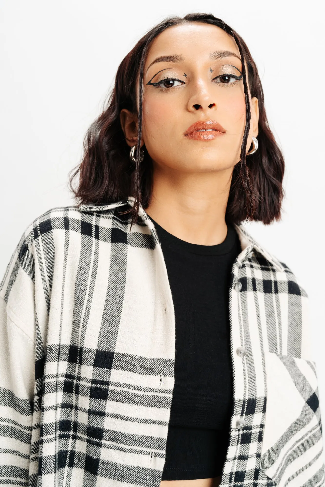 Twill Black And White Shirt