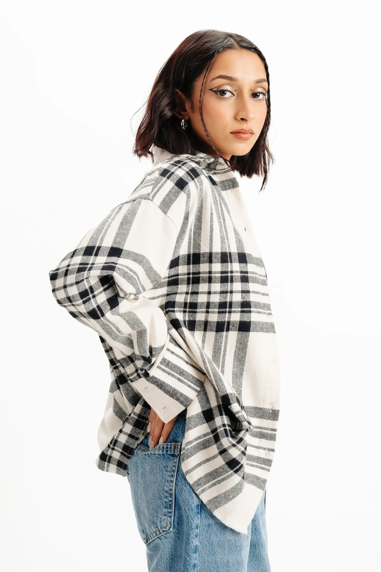 Twill Black And White Shirt