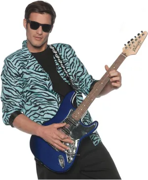 UNDERWRAPS Men's 80's New Wave Costume Zebra Blazer - Blue, One Size