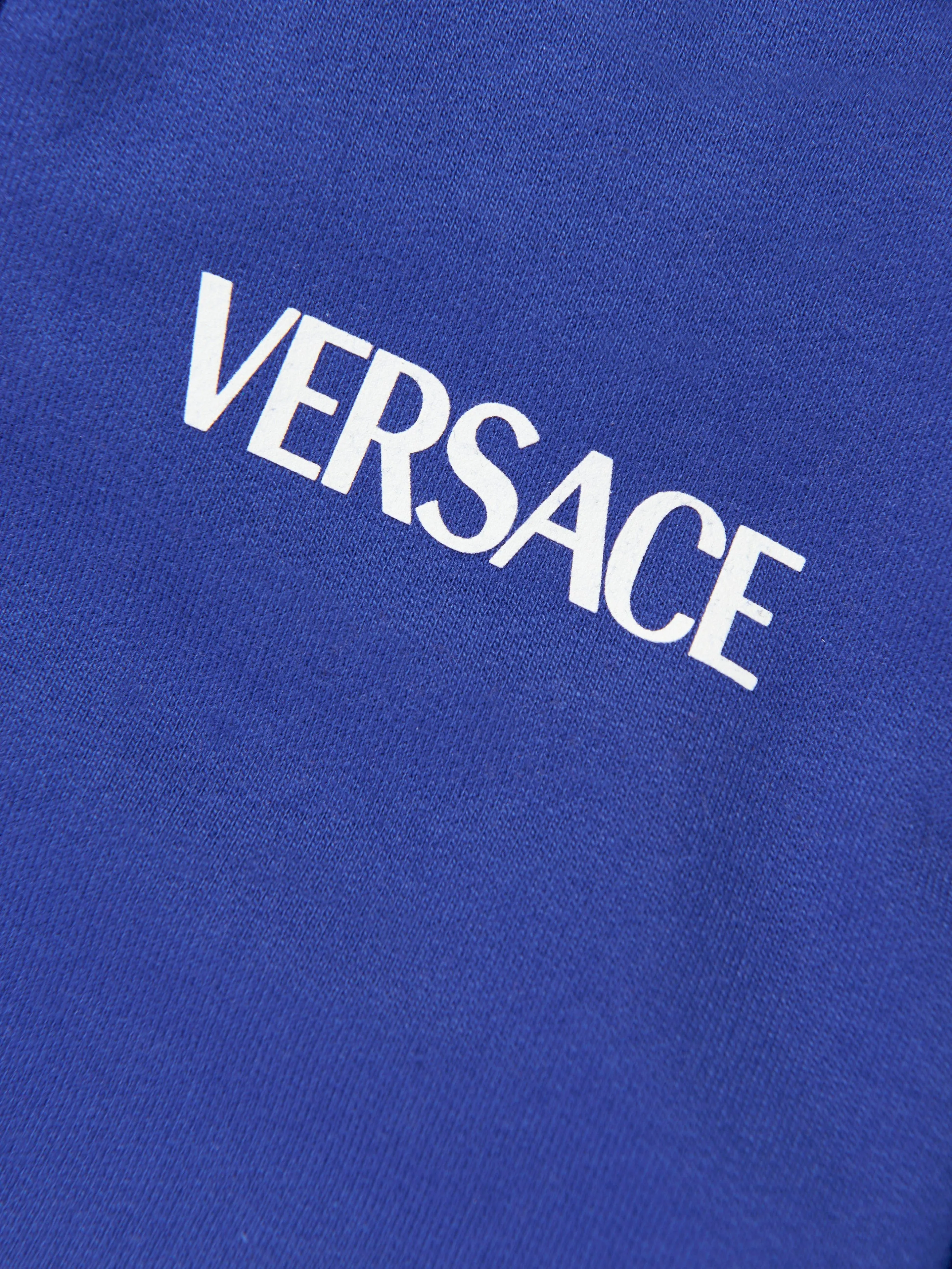 Versace Boys Logo Zip Up Top in Blue