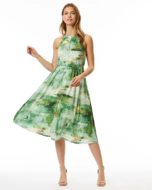 Whimsical Animal Print Halter Dress