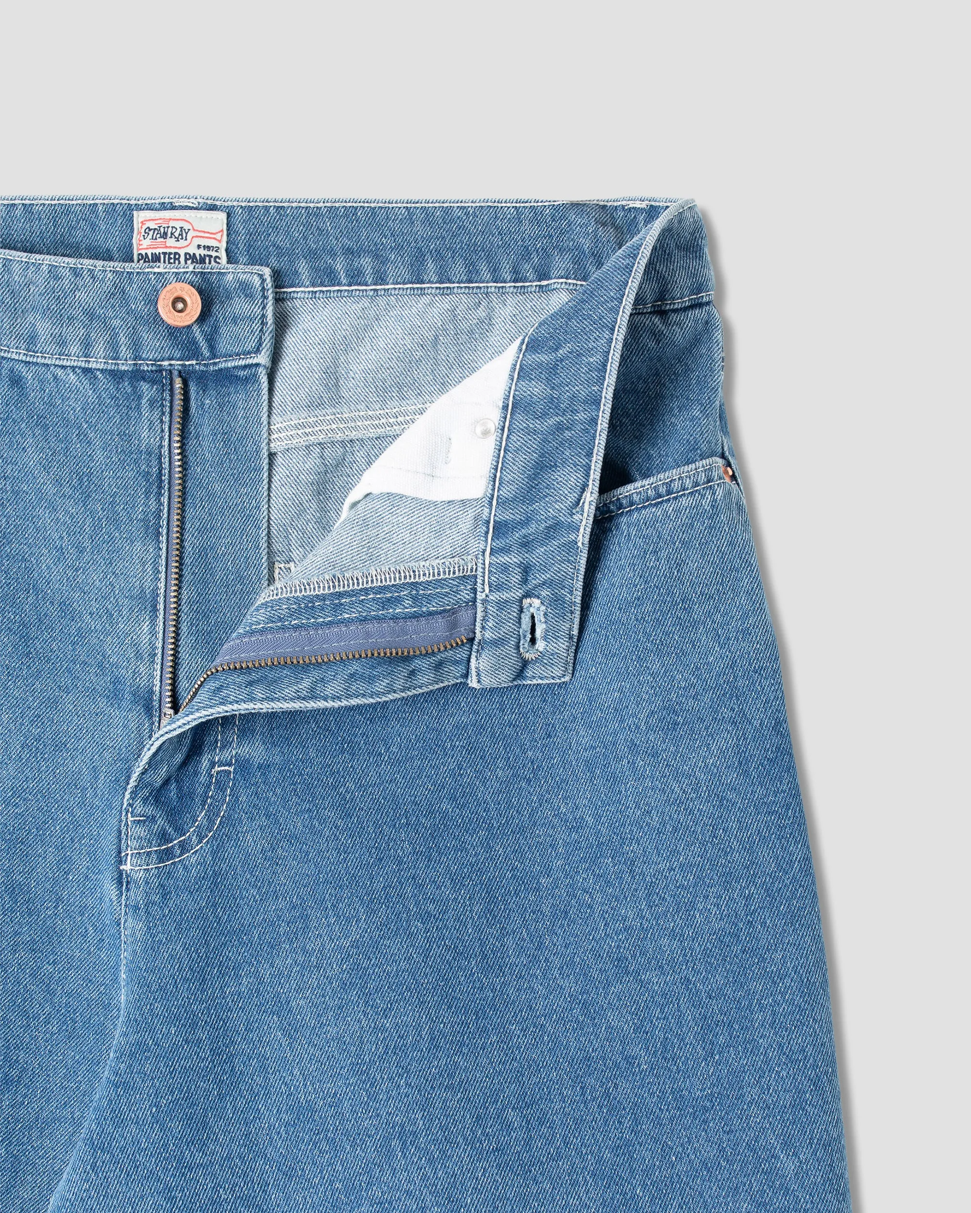 Wide 5 Short (Mid Stone Denim)