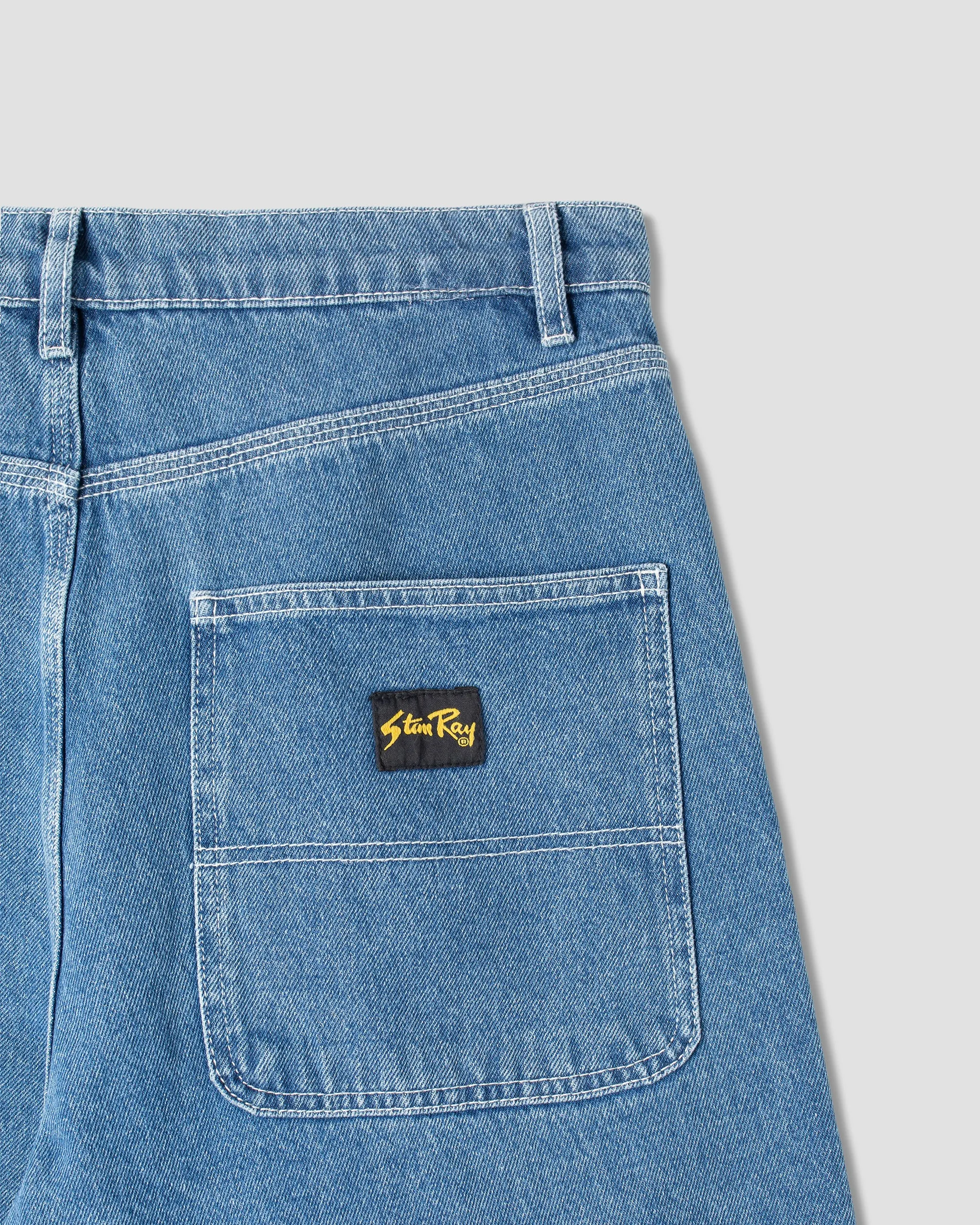 Wide 5 Short (Mid Stone Denim)