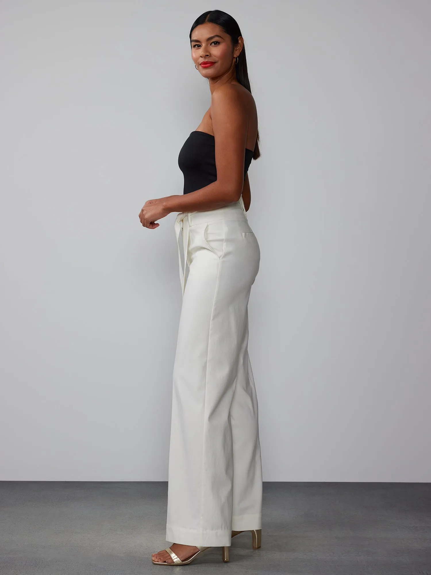 Wide Leg Tie Waist Pant