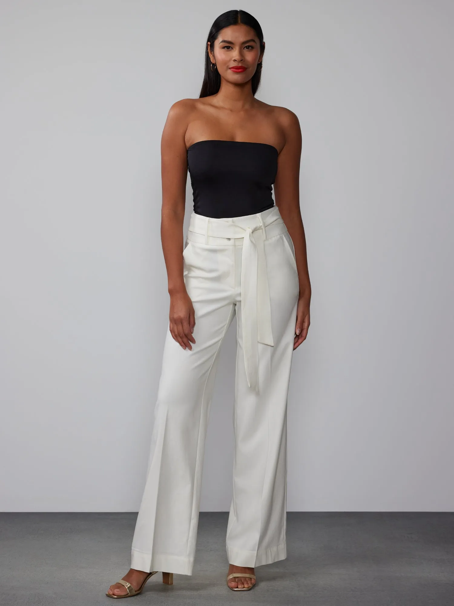 Wide Leg Tie Waist Pant