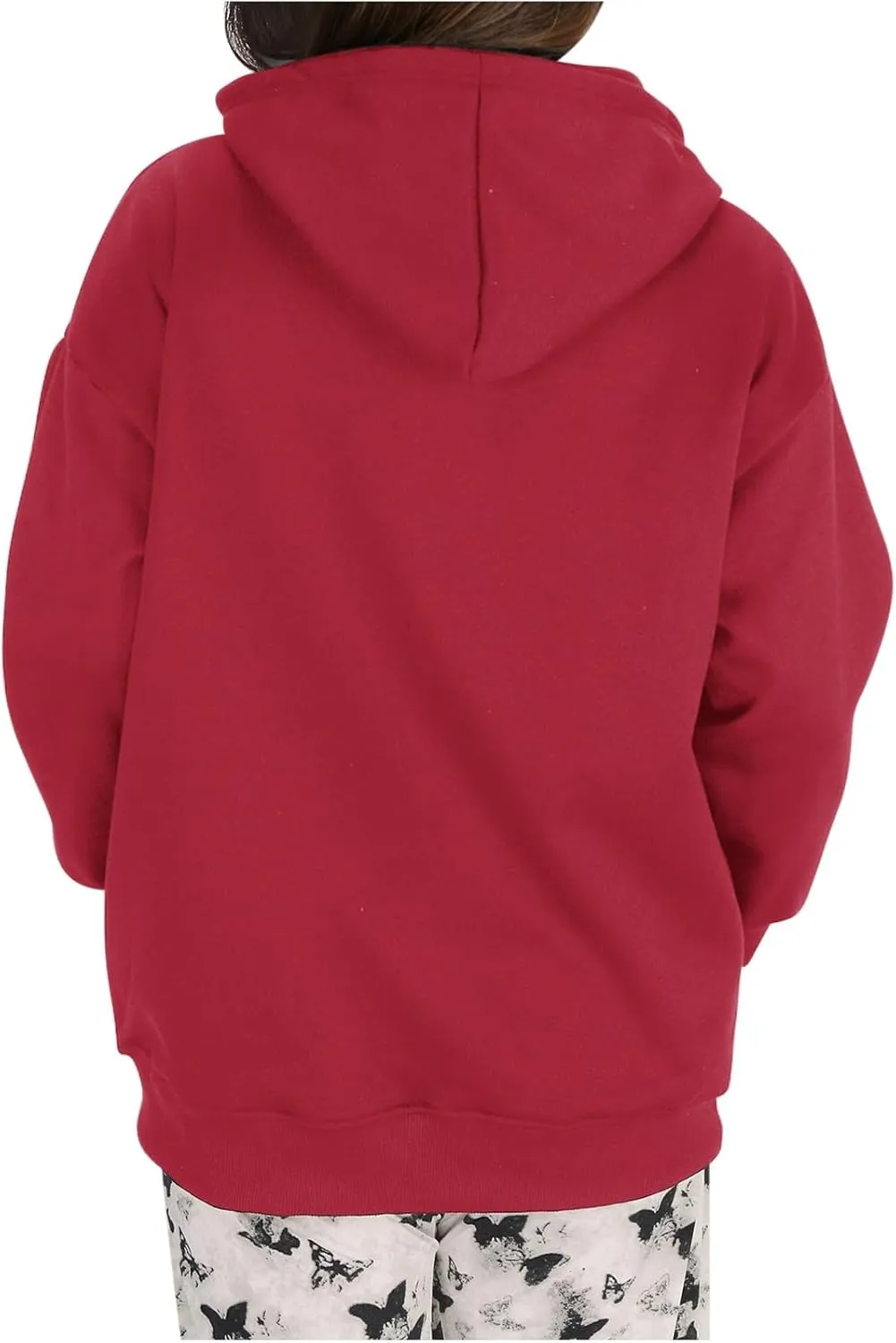 Women's 2024 Fall Oversized Hoodies Long Sleeve Pullover Sweatshirt Trendy Y2k Outfits Preppy Clothes with Pocket