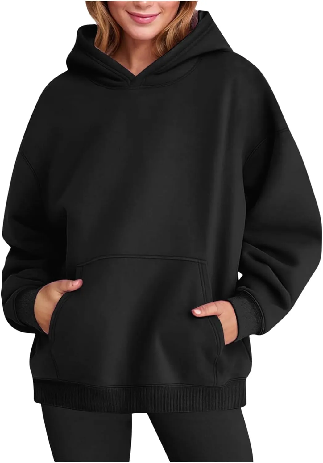 Women's 2024 Fall Oversized Hoodies Long Sleeve Pullover Sweatshirt Trendy Y2k Outfits Preppy Clothes with Pocket